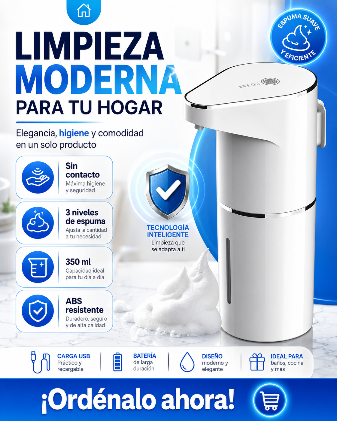 Dispensador Automático Jabón Sensor