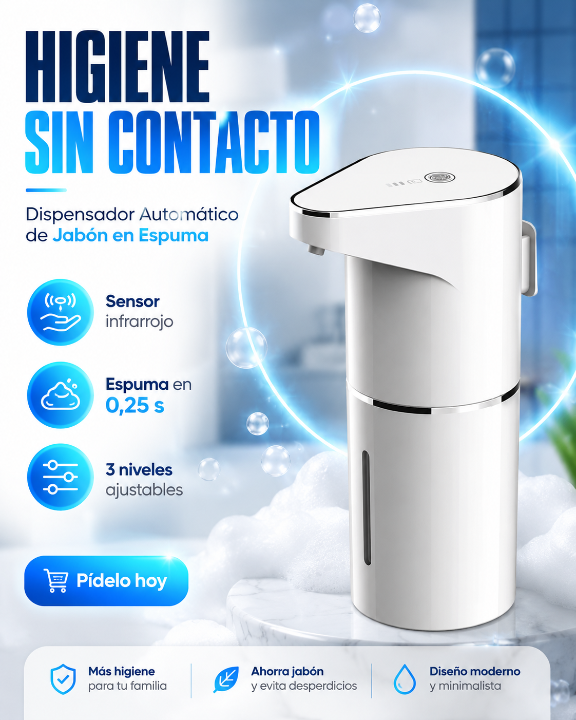 Dispensador Automático Jabón Sensor